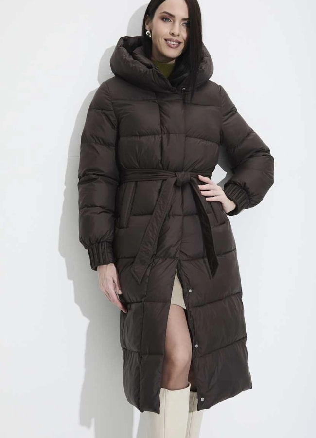 Женский пуховик с капюшоном модель № 33738 универмаг малина фото