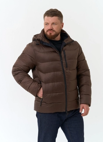 Мужской пуховик с капюшоном  фото