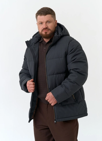 Мужской пуховик с капюшоном фото
