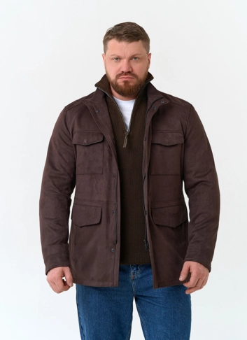 Мужская парка из эко замши фото