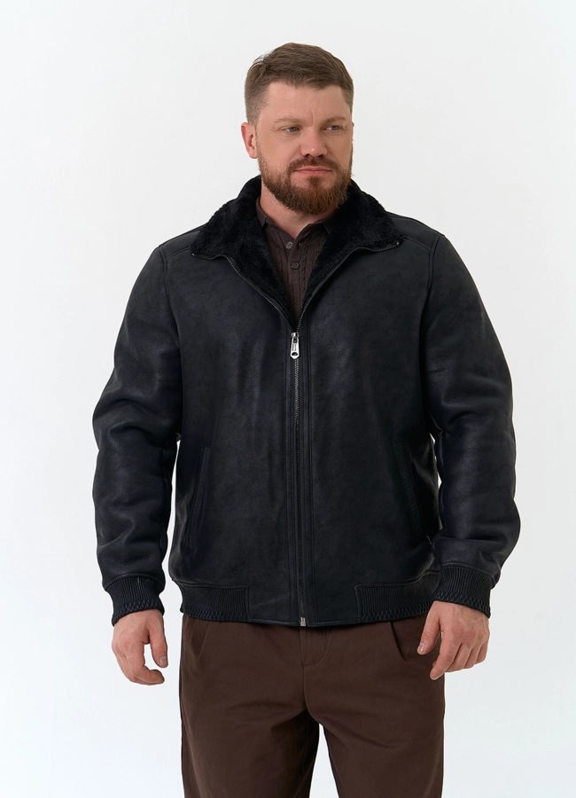 Мужская дубленка из эко замши модель № 34091 универмаг малина фото