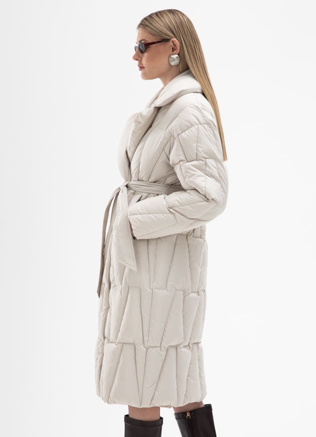 Женский пуховик с английским воротником модель № 31142 универмаг малина