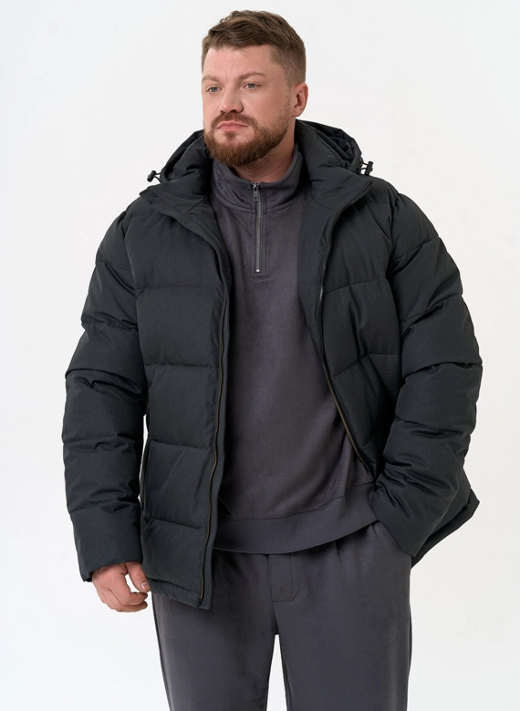 Мужской пуховик с капюшоном 