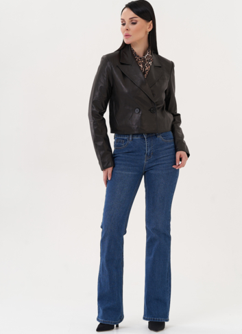 Кожаная куртка-пиджак 