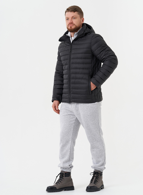 Стеганая куртка с капюшоном